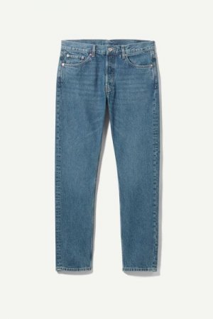 Классические зауженные джинсы Pine Weekday. Цвет: синий
