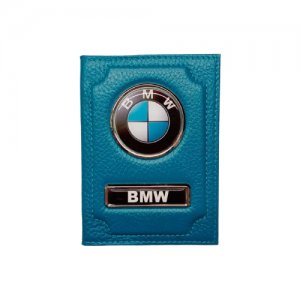 Обложка для автодокументов (БМВ) кожаная флотер BMW