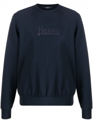 Толстовка с логотипом Herno. Цвет: синий