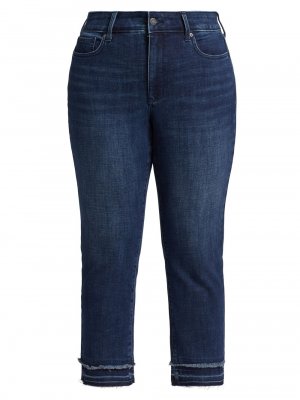 Прямые джинсы Marilyn с высокой посадкой и бахромой NYDJ, Plus Size
