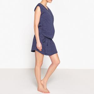 Сорочка ночная для периода беременности La Redoute Collections. Цвет: темно-синий