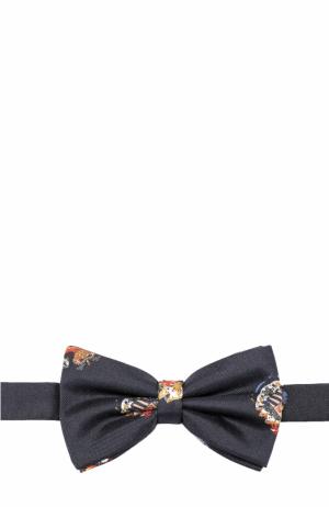 Галстук-бабочка из шелка с принтом Dolce & Gabbana. Цвет: темно-синий
