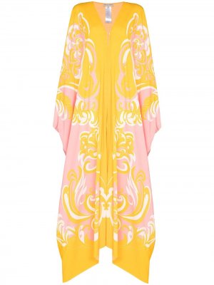 Платье макси с принтом Albizia Emilio Pucci. Цвет: желтый