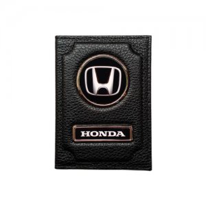 Обложка для автодокументов и паспорта (хонда) кожаная флотер Honda
