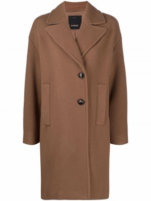 Фетровое пальто PINKO. Цвет: коричневый