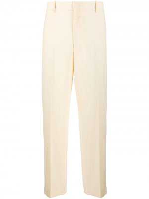 Укороченные брюки прямого кроя с завышенной талией Erika Cavallini. Цвет: желтый