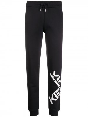 Спортивные брюки с логотипом Kenzo. Цвет: черный
