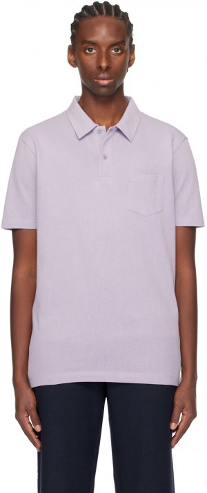 Пурпурная рубашка-поло «Ривьера» Sunspel