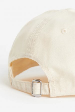 Хлопковая шапка с козырьком и вышивкой, бежевый H&M