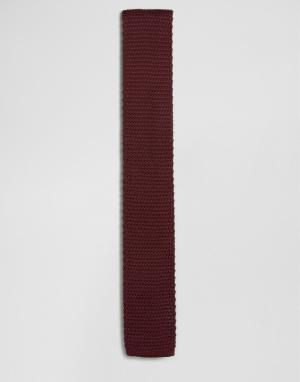 Трикотажный галстук Selected Homme. Цвет: красный