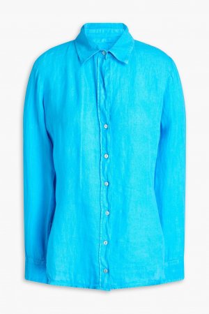 Льняная рубашка 120% LINO, синий Lino
