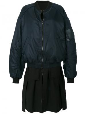 Куртка-бомбер с многослойным эффектом Juun.J. Цвет: чёрный