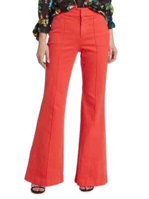 Цветные широкие джинсы Jane , цвет Chili Pepper Alice + Olivia