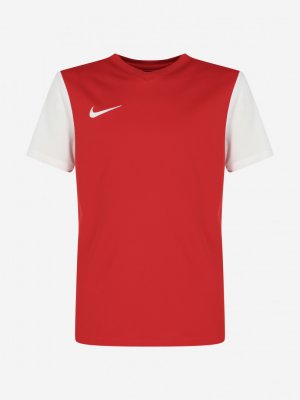 Футболка для мальчиков Tiempo Premier II, Красный Nike. Цвет: красный
