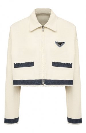Джинсовая куртка Prada. Цвет: белый