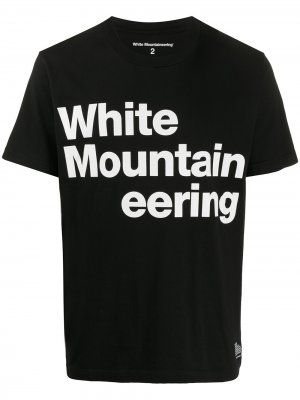Футболка с короткими рукавами и логотипом White Mountaineering. Цвет: черный