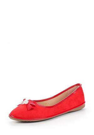 Балетки Ideal Shoes ID007AWANMY6. Цвет: красный