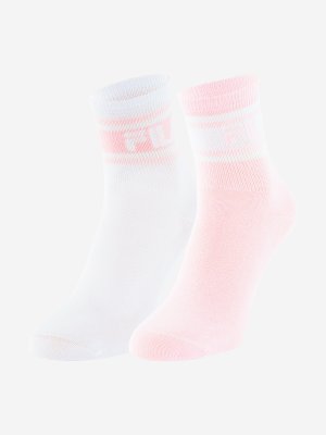 Носки , 2 пары, Розовый FILA. Цвет: розовый