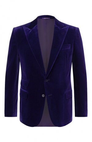 Хлопковый пиджак Ralph Lauren. Цвет: фиолетовый