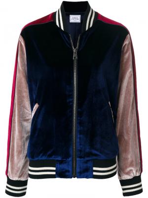 Куртка-бомбер с заплаткой в виде тигра Forte Dei Marmi Couture. Цвет: синий