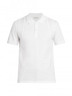 Рубашка поло с вышивкой Harness , белый Alexander McQueen