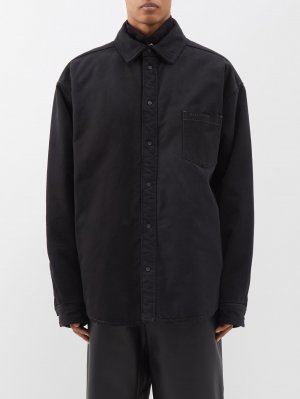 Джинсовая рубашка оверсайз с мягкой подкладкой , черный Balenciaga