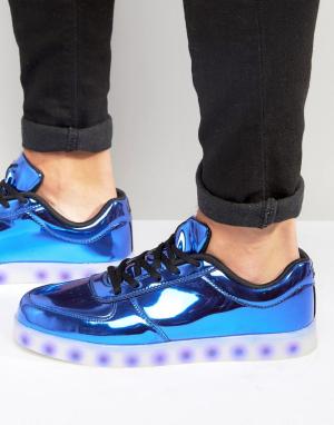 Низкие кроссовки с подсветками LED Wize & Ope. Цвет: синий