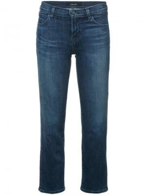 Укороченные расклешенные джинсы J Brand. Цвет: синий