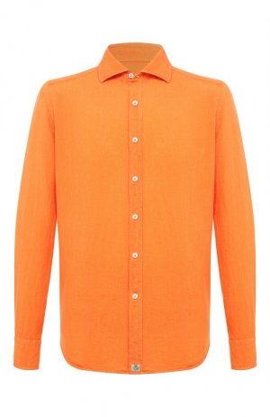 Льняная рубашка Sonrisa. Цвет: оранжевый