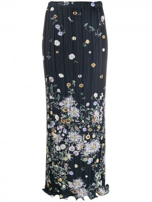 Плиссированная юбка макси с цветочным принтом Givenchy