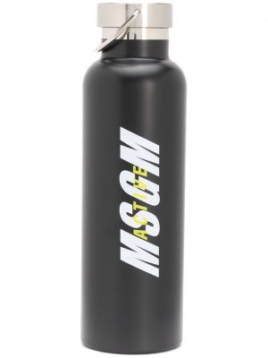 Бутылка для воды с логотипом MSGM. Цвет: черный
