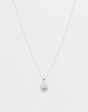 Серебристое ожерелье с подвеской Святой Христофор -Серебристый Chained & Able
