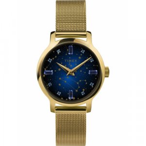Наручные часы TIMEX, синий, желтый Timex. Цвет: синий