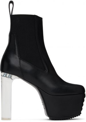 Черные ботинки челси с минимальной решеткой Beatle , цвет Black/Clear Rick Owens