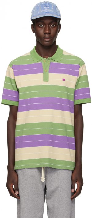 Разноцветная полосатая рубашка-поло Acne Studios
