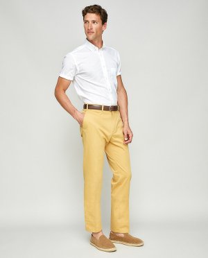 Обычные желтые мужские брюки чинос , горчичный Mirto. Цвет: желтый
