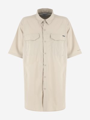 Рубашка мужская Silver Ridge Lite Short Sleeve Shirt, Plus Size, Бежевый Columbia. Цвет: бежевый