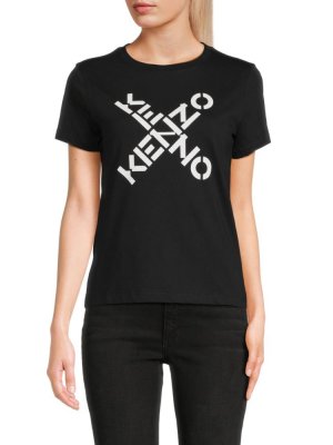Приталенная футболка с логотипом , черный Kenzo