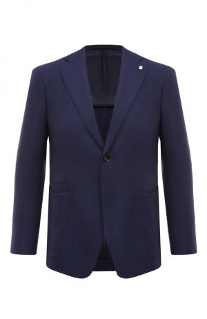 Шерстяной пиджак L.B.M. 1911. Цвет: синий