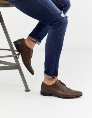 Светло-коричневые туфли дерби с перфорацией -Коричневый Burton Menswear