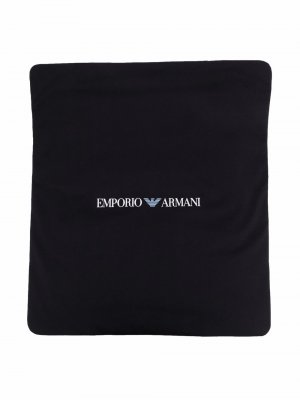 Конверт для новорожденного с логотипом Emporio Armani Kids. Цвет: синий
