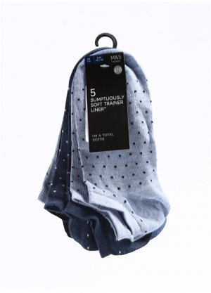 Серо-синие-черные женские носки Marks & Spencer