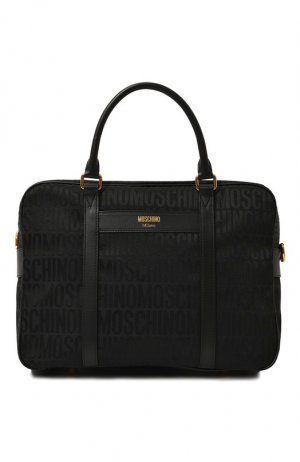 Текстильная сумка для ноутбука Moschino. Цвет: чёрный