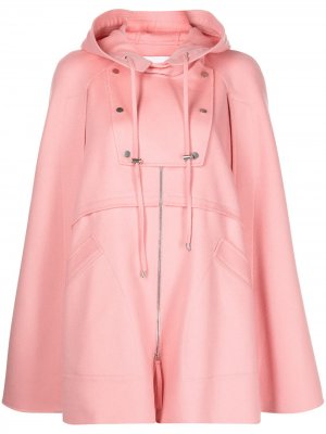 Пальто оверсайз с капюшоном Carolina Herrera. Цвет: розовый