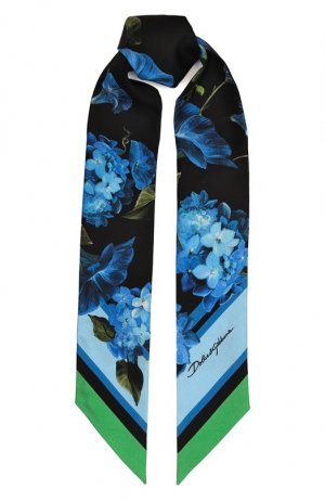 Шелковый шарф-твилли Dolce & Gabbana. Цвет: синий