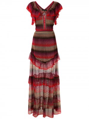 Трикотажное платье макси Mariliza Cecilia Prado. Цвет: разноцветный