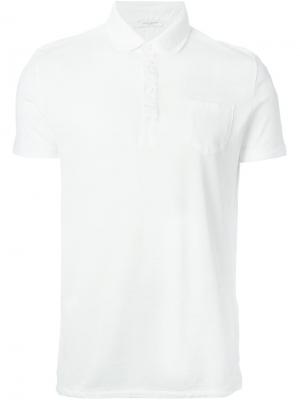 Рубашка-поло с закругленным воротником Paolo Pecora. Цвет: белый