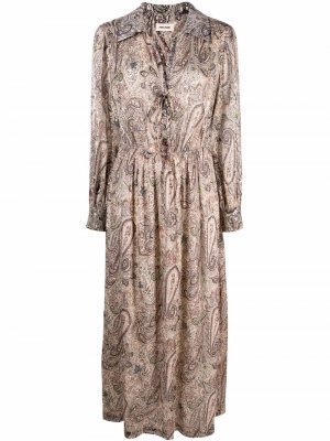 Платье с длинными рукавами и принтом пейсли Zadig&Voltaire. Цвет: vanille