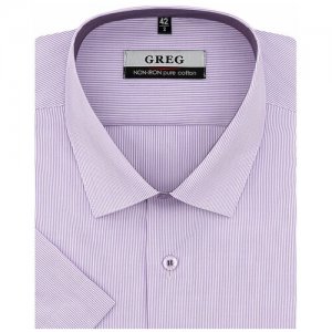 Рубашка , размер 174-184/39, фиолетовый GREG. Цвет: фиолетовый