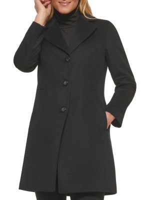 Пальто из смесовой шерсти , черный Calvin Klein